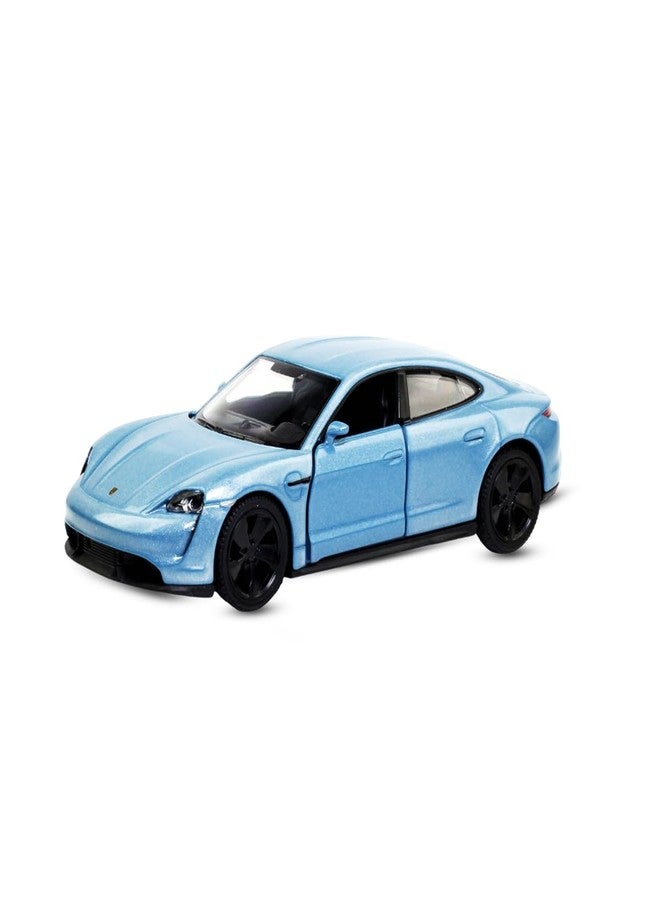 Rmz City 5 Inch Die Cast Porsche Taycan Turbo S 2020 Toy Car 1:40 Scale Model | Licensed Collectible Vehicle with Opening Doors & Pullback Action | International Series for Car Lovers | Sky Blue - Image 1